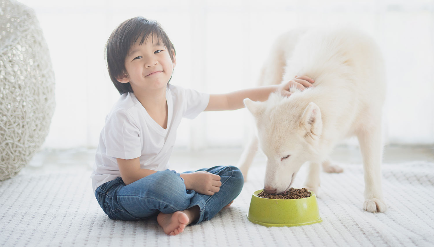 BABY WITH A DOG