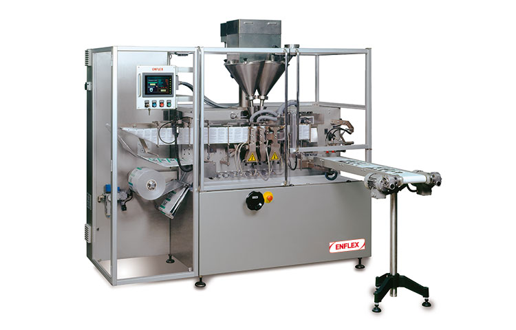 Enflex's flat sachet solutions: F11 The highest-performing horizontal sachet pouching machine on the market.