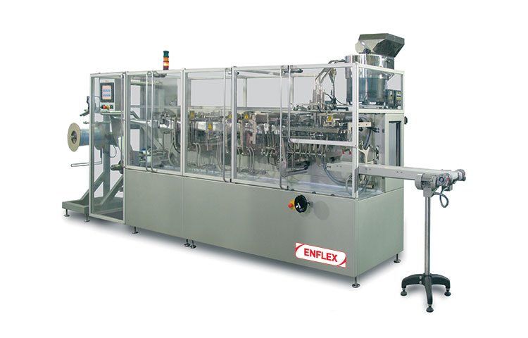 Enflex's flat sachet solutions: F17 A very versatile machine for medium-sized formats, due to its ease of use and low maintenance.