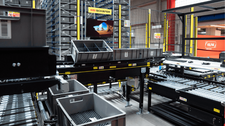 fully automated, pull-based warehouse system