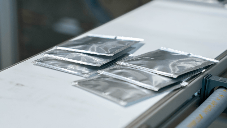 pouches packaging silver