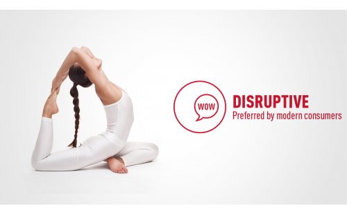 yoga vs. pouches DISRUPTIVE