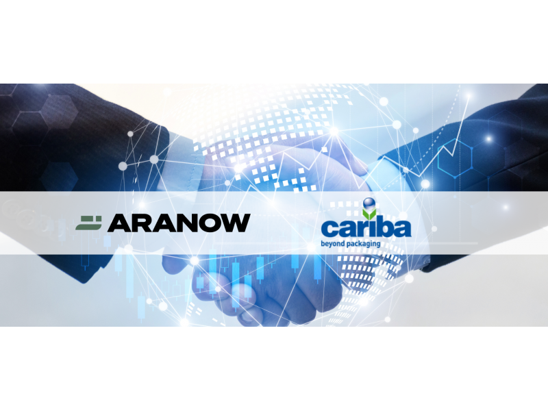 Banner to illustrate the commercial agreement acquired between Volpak, Aranow and Cariba to offer complete packaging lines